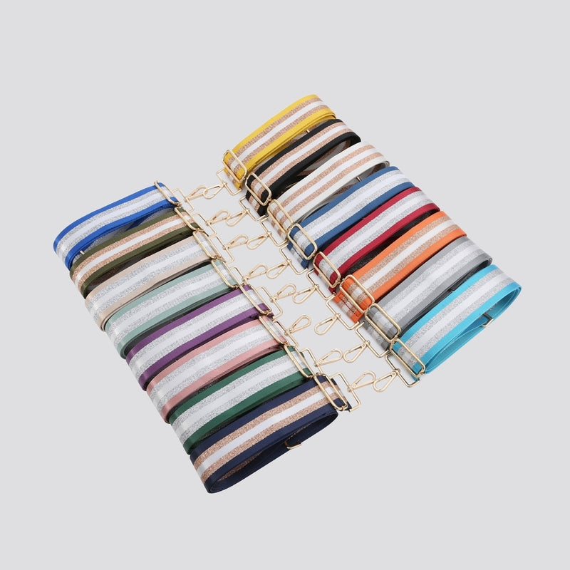 Royal Blue Glitter Stripe Bag Strap