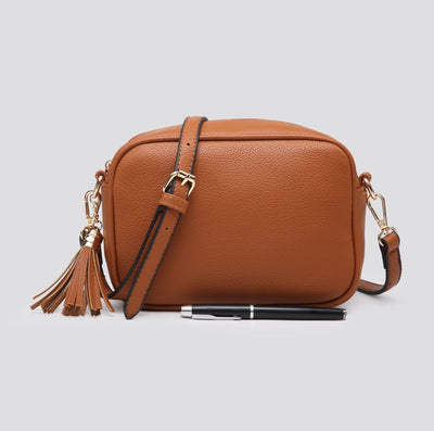 Tassel Camera Bag Tan Brown