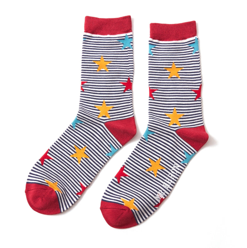 Stars & Stripes Red Bamboo Socks