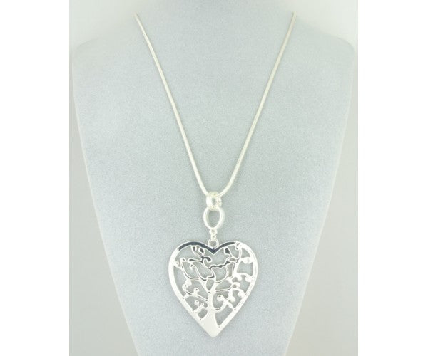 Heart Tree Of Life Long Necklace