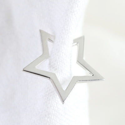 Sterling Silver Star Outline Ear Cuff