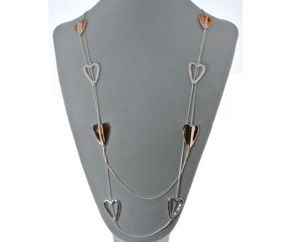 Heart Double Long Necklace
