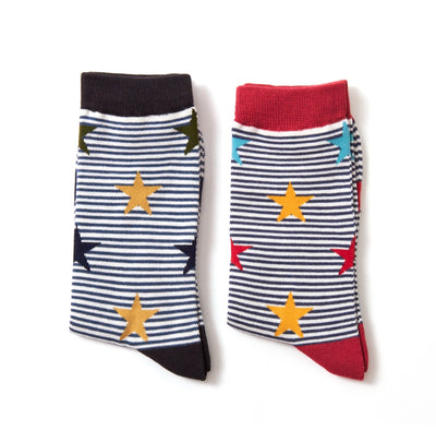 Stars & Stripes Red Bamboo Socks