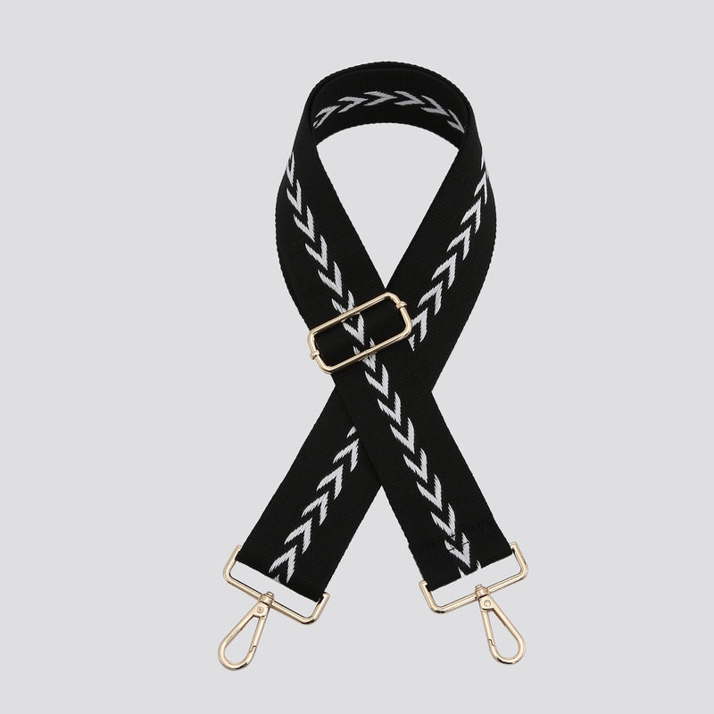 Mini Chevron Black Bag Strap