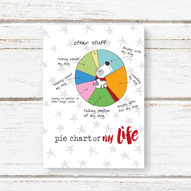 Dog Pie Chart A6 Notebook