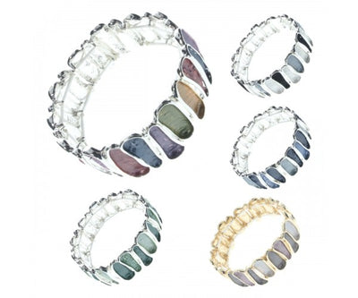 Oval Pebble Elastic Bracelet