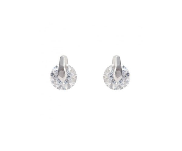 Sterling Silver Tiny Crystal Earrings