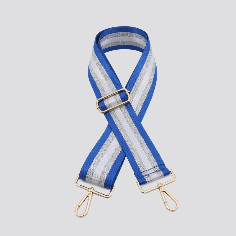 Royal Blue Glitter Stripe Bag Strap