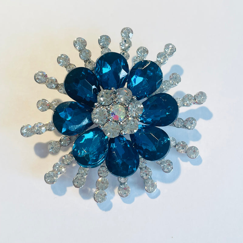 Blue Flower Brooch