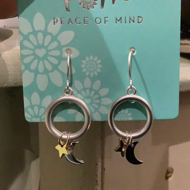 Moon & Star Hoop Earrings