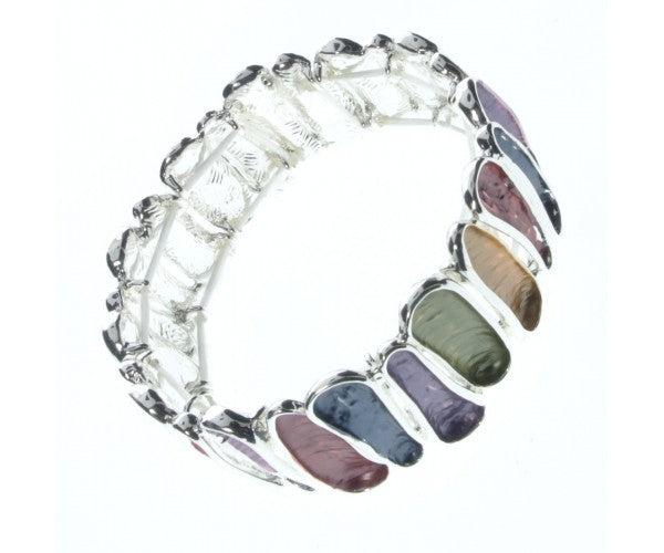 Oval Pebble Elastic Bracelet