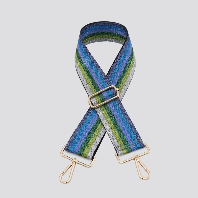 Blue Glittery Rainbow Bag Strap