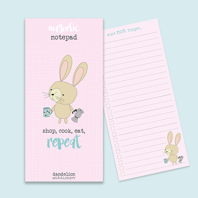 Shop, Cook, Eat, Repeat Shopping Pad