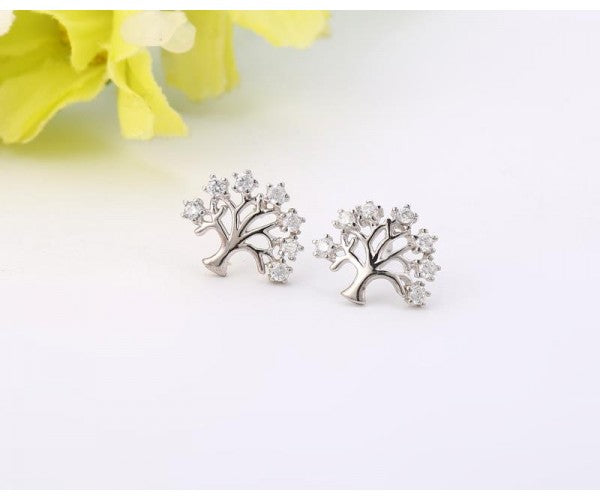 Sterling Silver Tree Of Life Earrings