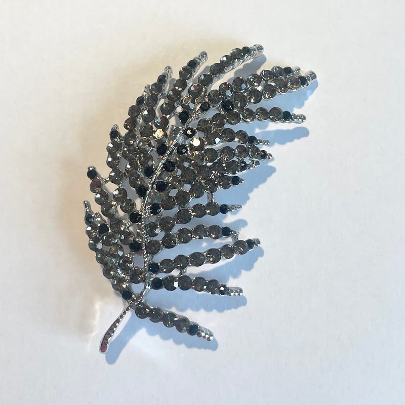 Grey Feather Brooch