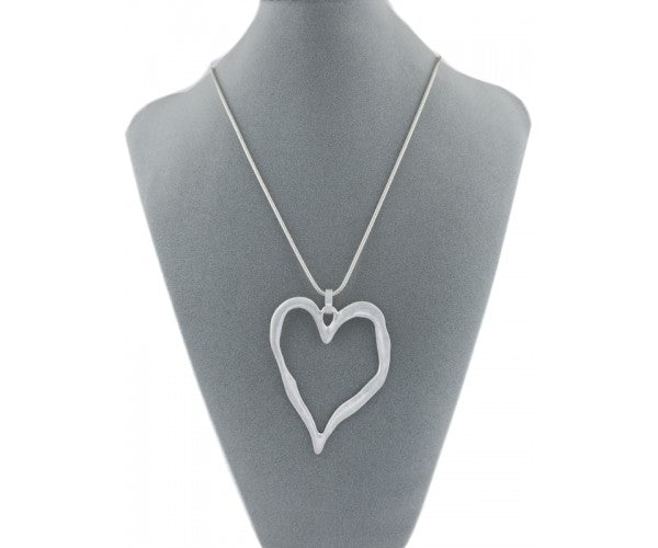 Large Cut Out Heart Necklace